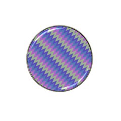 Diagonal Chevron Pattern Hat Clip Ball Marker by LalyLauraFLM