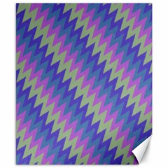 Diagonal Chevron Pattern Canvas 8  X 10 