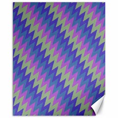 Diagonal Chevron Pattern Canvas 11  X 14 