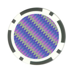 Diagonal Chevron Pattern Poker Chip Card Guard by LalyLauraFLM