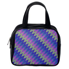 Diagonal Chevron Pattern Classic Handbag (one Side)