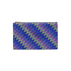 Diagonal Chevron Pattern Cosmetic Bag (small)