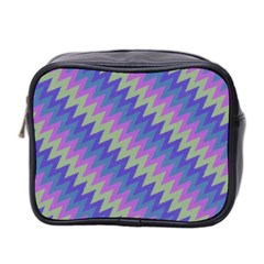 Diagonal Chevron Pattern Mini Toiletries Bag (two Sides)