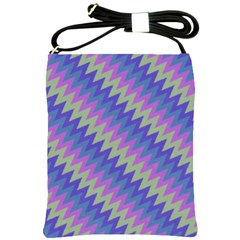 Diagonal Chevron Pattern Shoulder Sling Bag