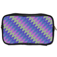 Diagonal Chevron Pattern Toiletries Bag (two Sides)