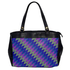 Diagonal Chevron Pattern Oversize Office Handbag