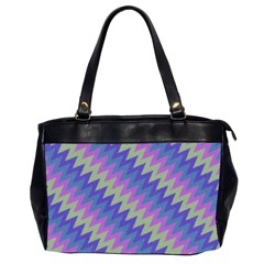 Diagonal Chevron Pattern Oversize Office Handbag (2 Sides)