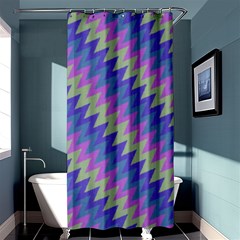 Diagonal Chevron Pattern	shower Curtain 36  X 72 