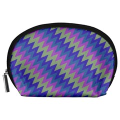 Diagonal Chevron Pattern Accessory Pouch