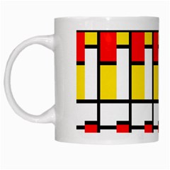 Colorful Rectangles Pattern White Mug