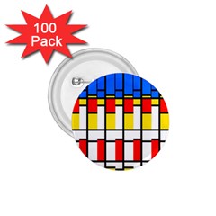 Colorful Rectangles Pattern 1 75  Button (100 Pack) 