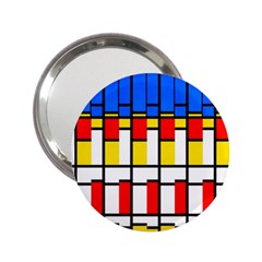 Colorful Rectangles Pattern 2 25  Handbag Mirror