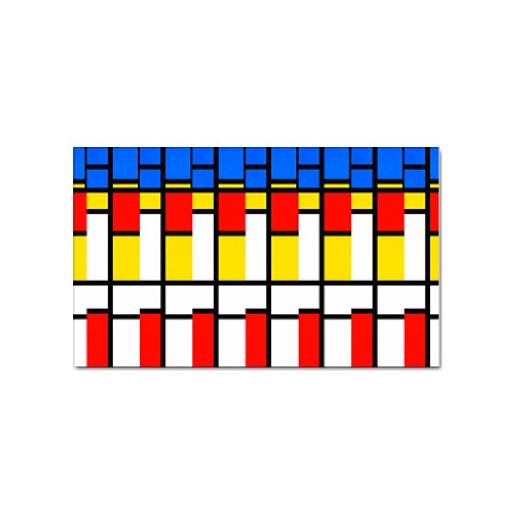 Colorful rectangles pattern Sticker Rectangular (100 pack)