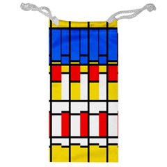 Colorful Rectangles Pattern Jewelry Bag