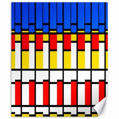 Colorful Rectangles Pattern Canvas 8  X 10 