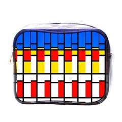 Colorful Rectangles Pattern Mini Toiletries Bag (one Side)