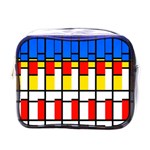 Colorful rectangles pattern Mini Toiletries Bag (One Side) Front