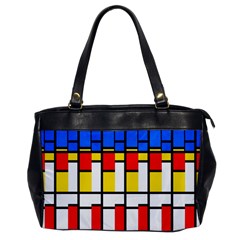 Colorful Rectangles Pattern Oversize Office Handbag