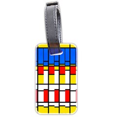 Colorful Rectangles Pattern Luggage Tag (two Sides)