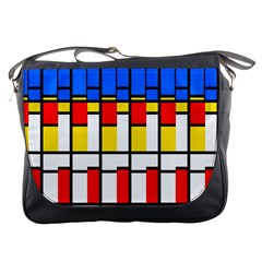 Colorful Rectangles Pattern Messenger Bag