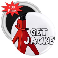 Get Jacked 3  Button Magnet (100 Pack) by hoddynoddy