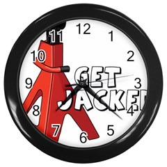 Get Jacked Wall Clock (black) by hoddynoddy