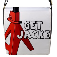 Get Jacked Flap Closure Messenger Bag (small)