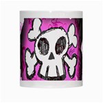 Cartoon Skull  White Coffee Mug Center