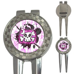 Cartoon Skull  Golf Pitchfork & Ball Marker by ArtistRoseanneJones