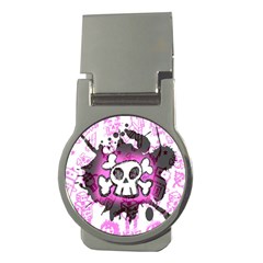 Cartoon Skull  Money Clip (round)