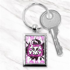 Cartoon Skull  Key Chain (rectangle)