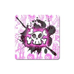 Cartoon Skull  Magnet (square)