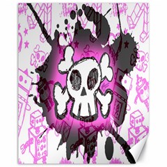 Cartoon Skull  Canvas 11  X 14  (unframed) by ArtistRoseanneJones