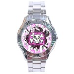 Cartoon Skull  Stainless Steel Watch Front