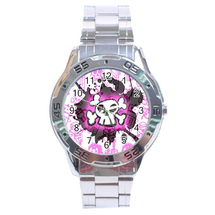 Cartoon Skull  Stainless Steel Watch