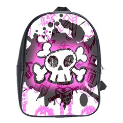 Cartoon Skull  School Bag (xl)