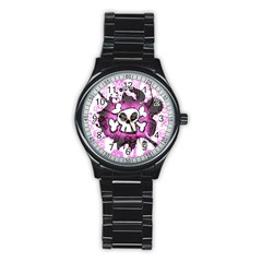 Cartoon Skull  Sport Metal Watch (black)