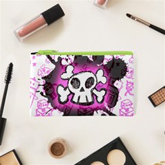 Cartoon Skull  Cosmetic Bag (xs)