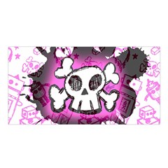 Cartoon Skull  Satin Shawl