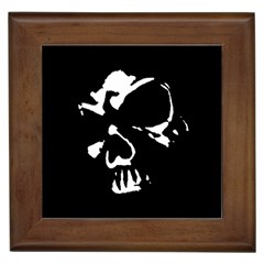 Gothic Skull Framed Ceramic Tile by ArtistRoseanneJones