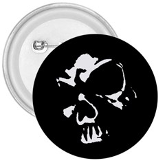 Gothic Skull 3  Button by ArtistRoseanneJones