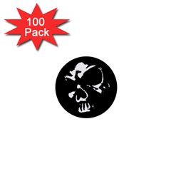 Gothic Skull 1  Mini Button (100 Pack)