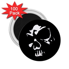 Gothic Skull 2 25  Button Magnet (100 Pack) by ArtistRoseanneJones