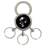 Gothic Skull 3-Ring Key Chain Front