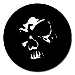 Gothic Skull Magnet 5  (round)