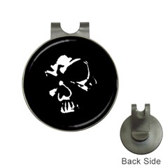 Gothic Skull Hat Clip With Golf Ball Marker by ArtistRoseanneJones