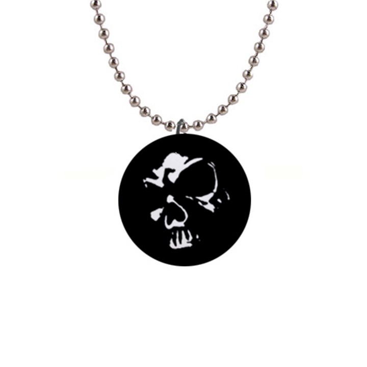 Gothic Skull Button Necklace