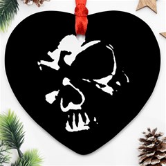 Gothic Skull Heart Ornament (two Sides) by ArtistRoseanneJones