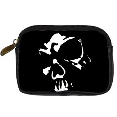 Gothic Skull Digital Camera Leather Case by ArtistRoseanneJones