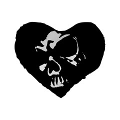 Gothic Skull Standard 16  Premium Flano Heart Shape Cushion 